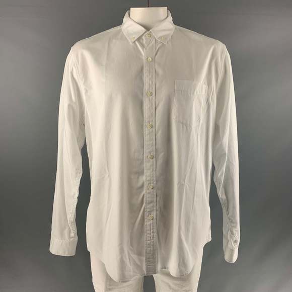 ALEX MILL Other - ALEX MILL White Solid Cotton Button Down Long Sleeve Shirt